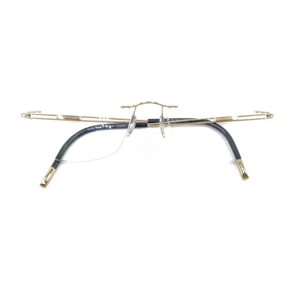 Silhouette 5227 20 6051 Titanium Gold Black Rimless Eyeglasses Frames 17 140 - Picture 12 of 13